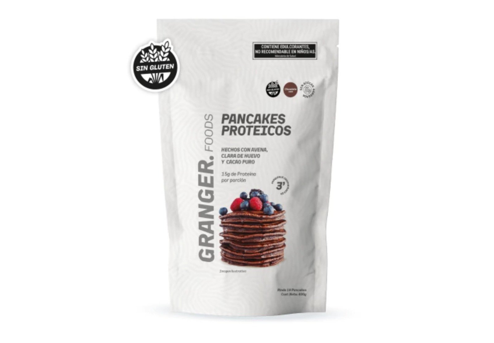 PANCAKES GRANGER CHOCOLATE AVENA Y HUEVO