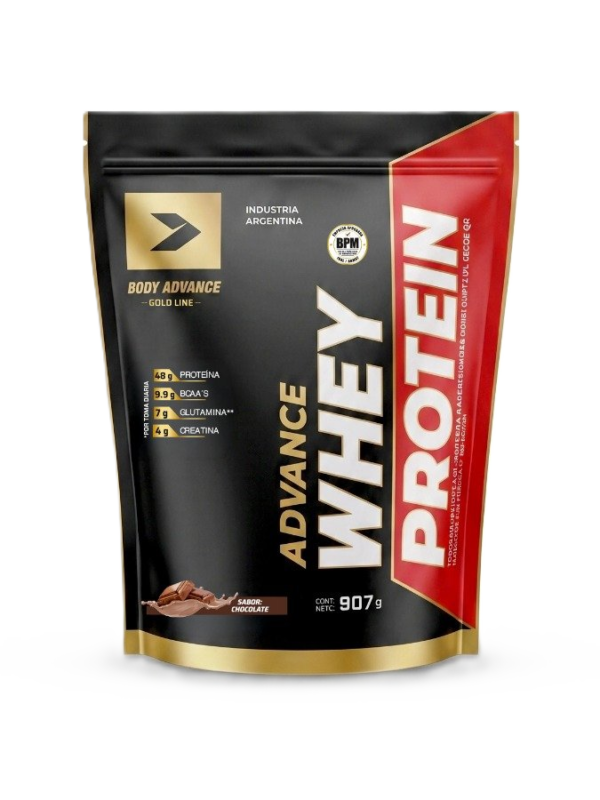 BOD-002-CHOCO PROTEINA WHEY BODY ADVANCED 1KG DOY PACK - CHOCOLATE / FRUTOS ROJOS / VAINILLA / DULCE DE LECHE