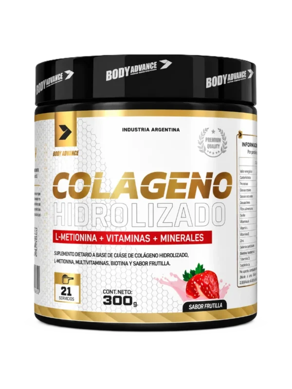COLAGENO HYDROLIZADO BODY ADVANCE FRUTILLA X 300 GR