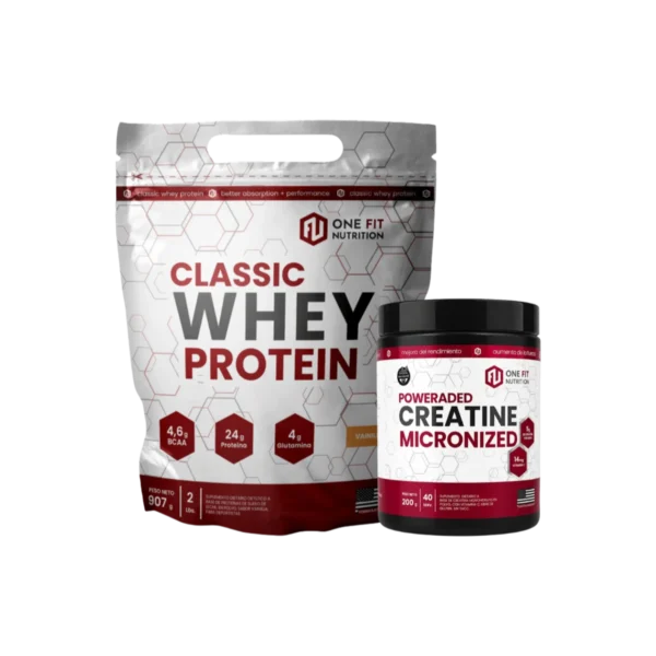 PROTEINA DOY PACK ONE FIT + Creatina One fit 200grs pote – FRUTILLA / CHOCOLATE / VAINILLA