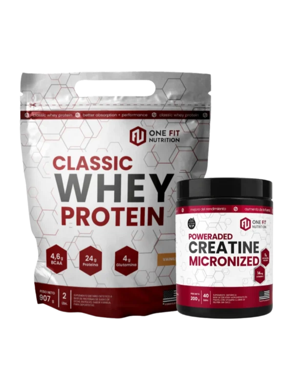 PROTEINA DOY PACK ONE FIT + Creatina One fit 200grs pote – FRUTILLA / CHOCOLATE / VAINILLA