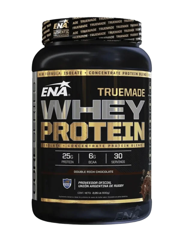 ENA-004-CHOCO WHEY PROTEIN TRUE MADE - CHOCOLATE / COOKIES & CREAM / VAINILLA