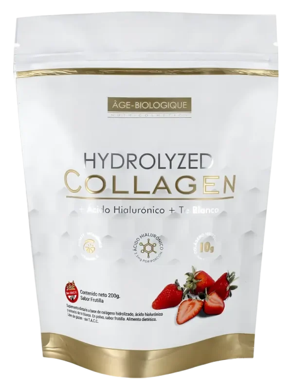 COLLAGENO HYDROLYZED AGE BIOLOGUE GOLD NUTRITION FRUTILLA DOY PACK 200G