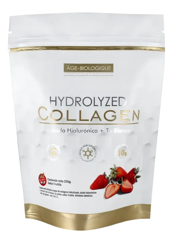 COLLAGENO HYDROLYZED AGE BIOLOGUE GOLD NUTRITION FRUTILLA DOY PACK 200G