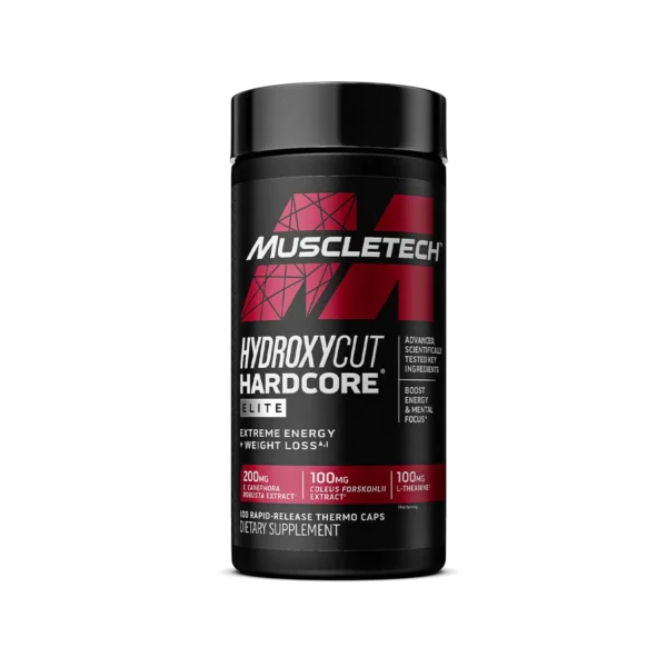 HYDROXYCUT HARDCORE ELITE MUSCLETECH X 100 CAPSULAS