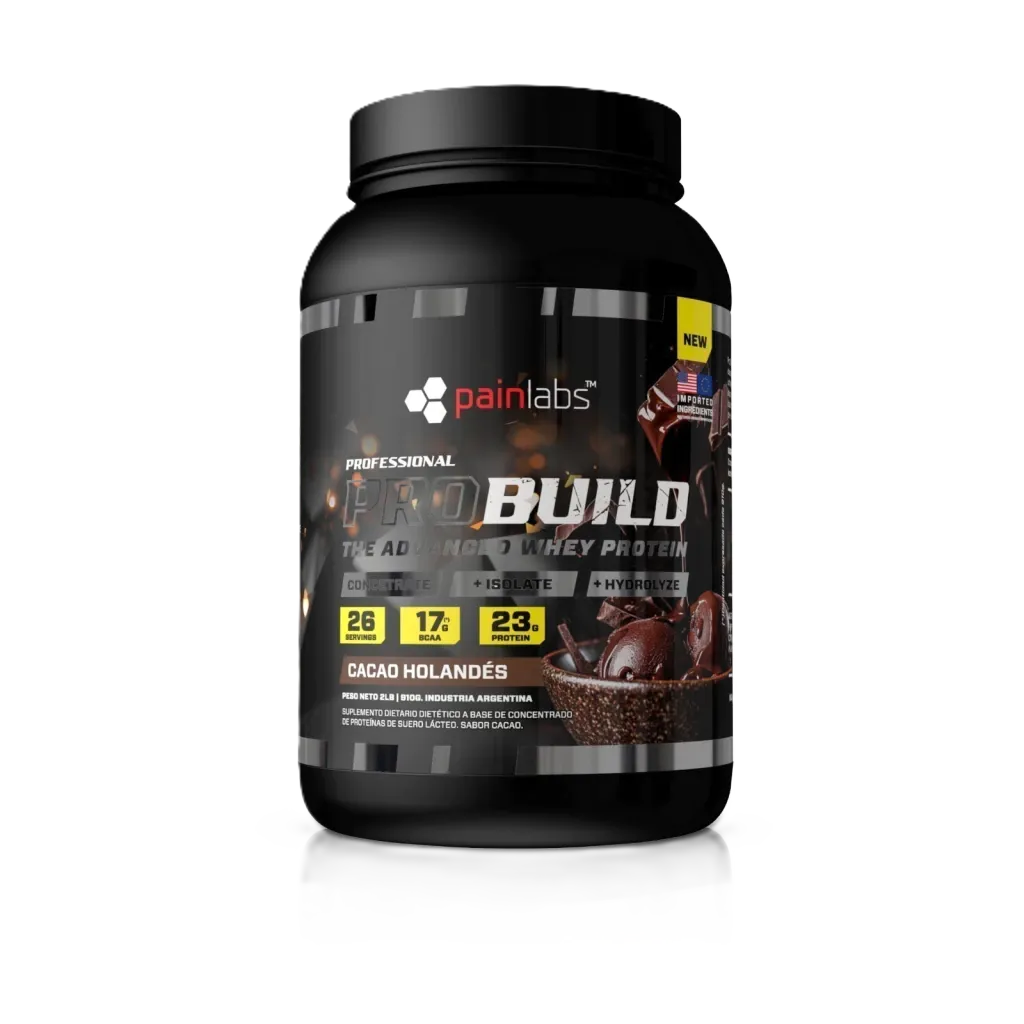 PRO BUILD ISOLATE HYDROLIZADA - CHOCOLATE / DULCE DE LECHE / FOREST CREAM / HAZELNUT / STRAWBERRIES / TIRAMISU / CHOCOLATE DUBAI / VAINILLA