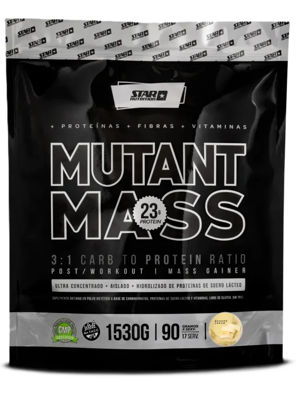 MUTANT MASS STAR NUTRITION X 1,5KG – BANANA / CHOCOLATE / FRUTILLA / VAINILLA